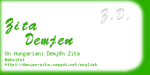 zita demjen business card